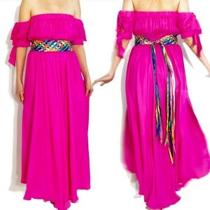 Radiant pink Maxi Dress, medium